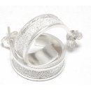 Diamond Cut Hoop - Silver earrings