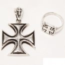 Iron Cross - Silver Jewelry Set