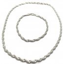 Singapore Chain - Silver Jewelry Set