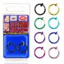 Fake piercing clip [1mm * 8-12mm] - Surgical steel