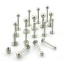 Ball labret 3 [1,2mm * 6-10mm] - Surgical steel