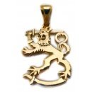 Finnish lion - Gold pendant
